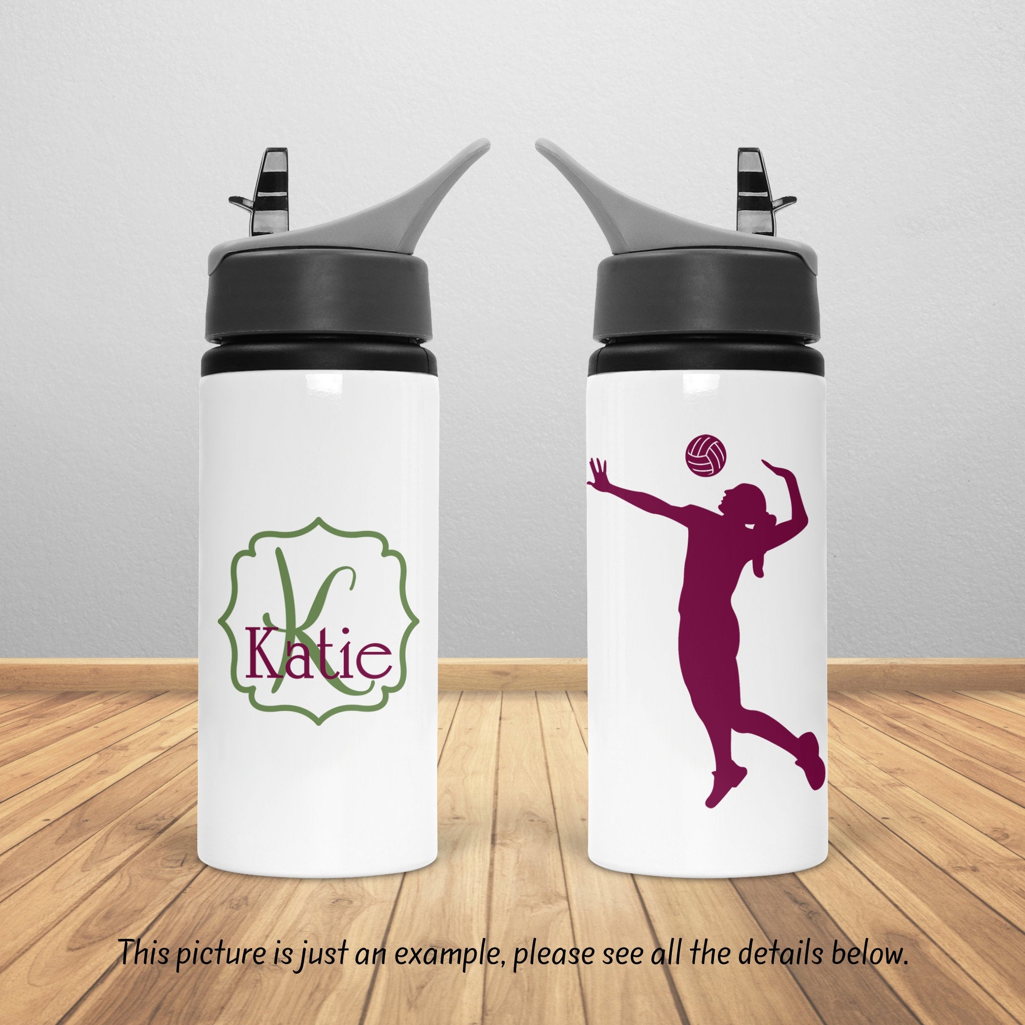 Sports Water Bottle Personalized, Sports Water Bottle, Volleyball, Dance,  Soccer, Cheer, Baseball, Team Water Bottles, Kids Christmas Gifts 