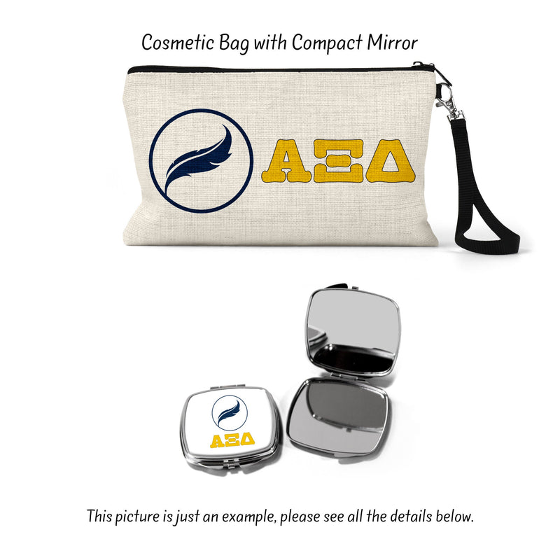 Alpha Xi Delta Sorority Makeup Bag – Ideal Greek Gifts for Big Little Sorority Sisters
