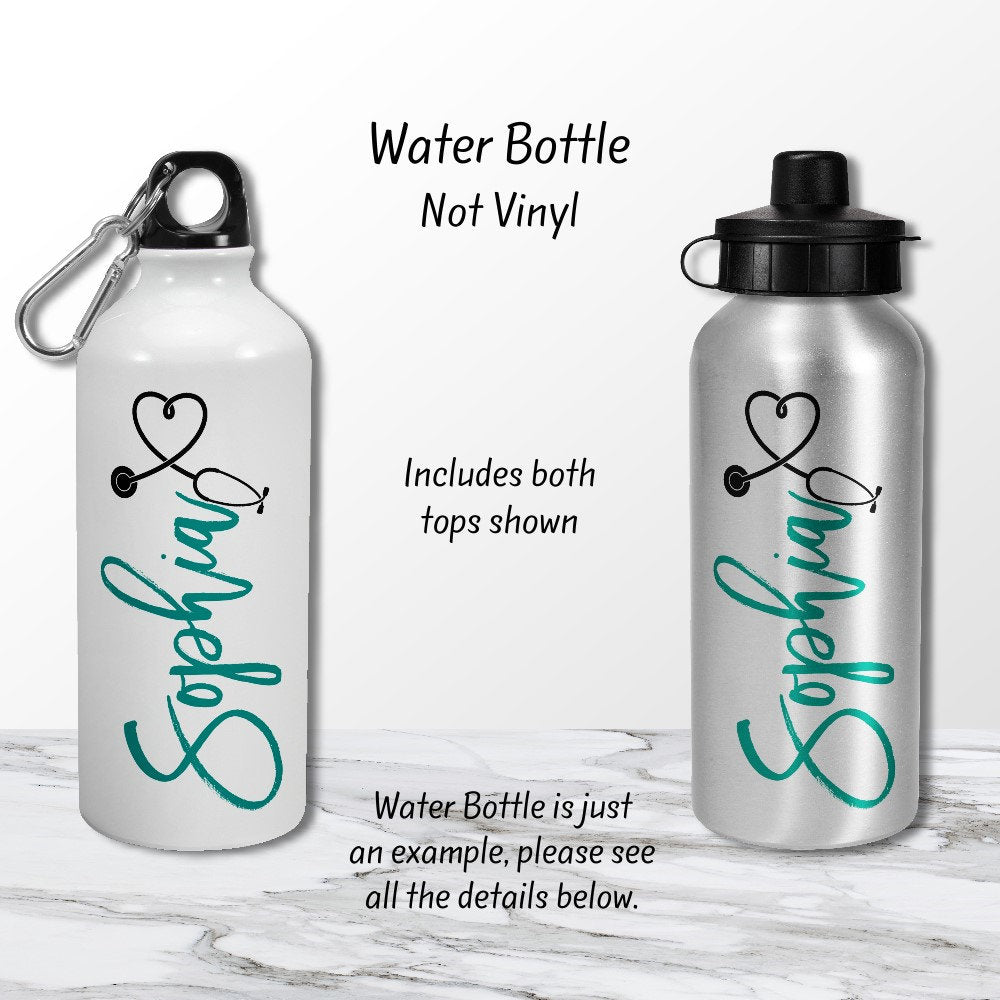 Personalized Water Tracker Bottle - Gift For Nurse - Water Scrubs And  Rubber Gloves