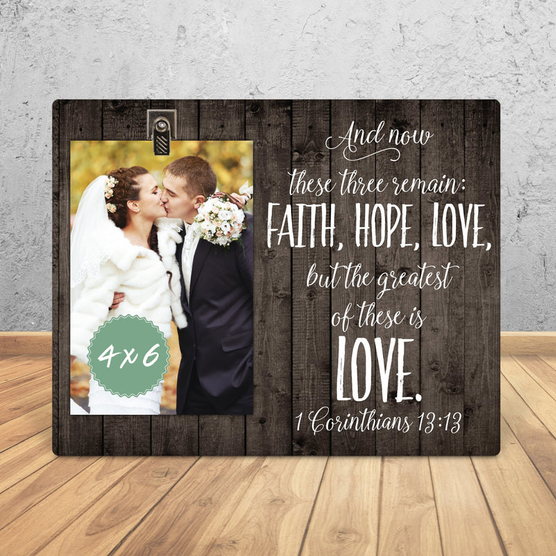 Custom Rustic Engagement Picture Frame - Perfect Wedding and Anniversary Gift