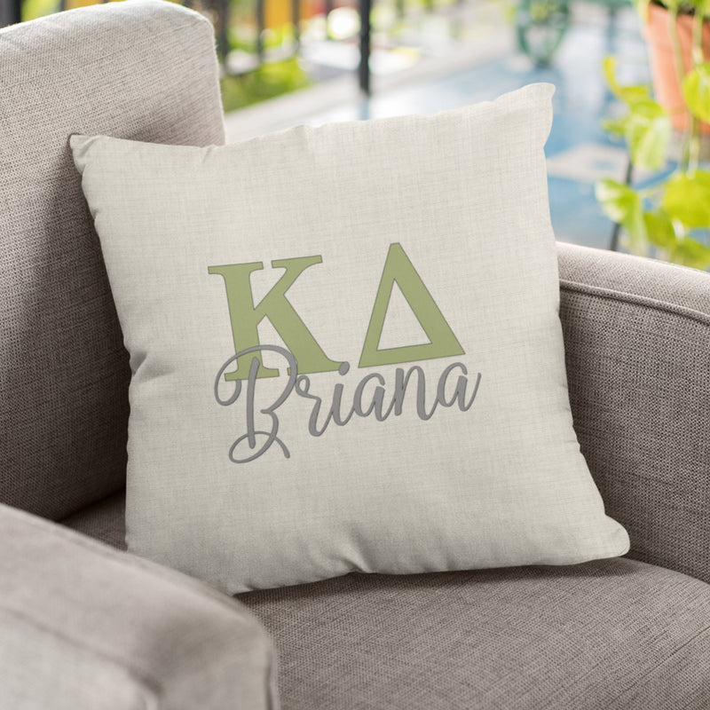 Kappa Delta Sorority Pillow - Perfect Big Little Gift!